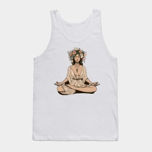 Meditating girl Tank Top